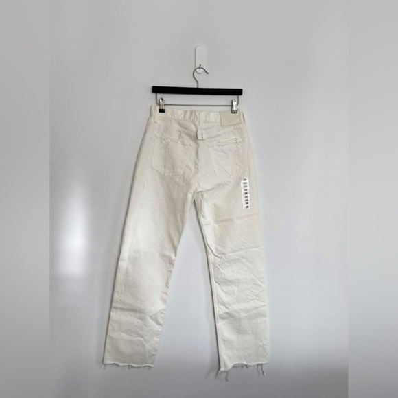 NWT Moussy Vintage - White/Ivory Odessa Wide Straight jeans. Distressed. 28 (6) - Picture 4 of 6